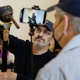 Triumph The Insult Comic Dog (left), Robert Smigel (right)